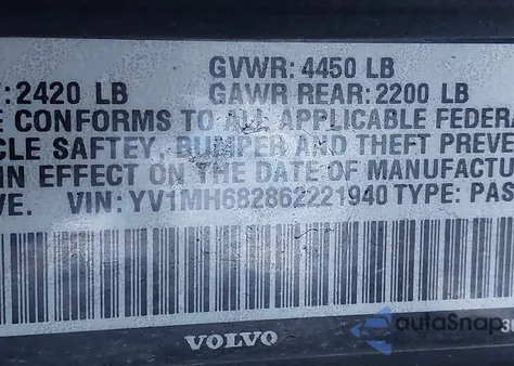 2006 Volvo S40 T5 from USA, damaged, VIN YV1MH682862221940